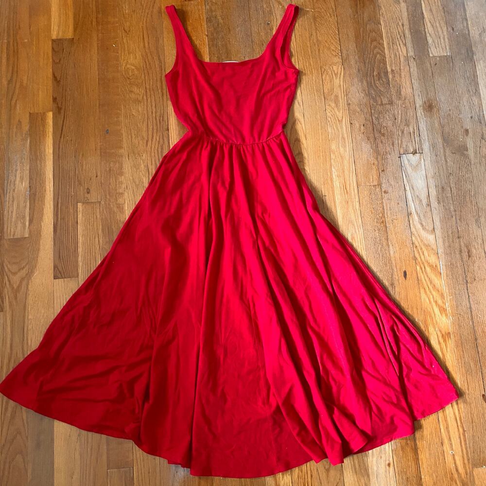 Reformation Rou Knit Midi Dress in Sundried Tomato - Picture 5 of 9